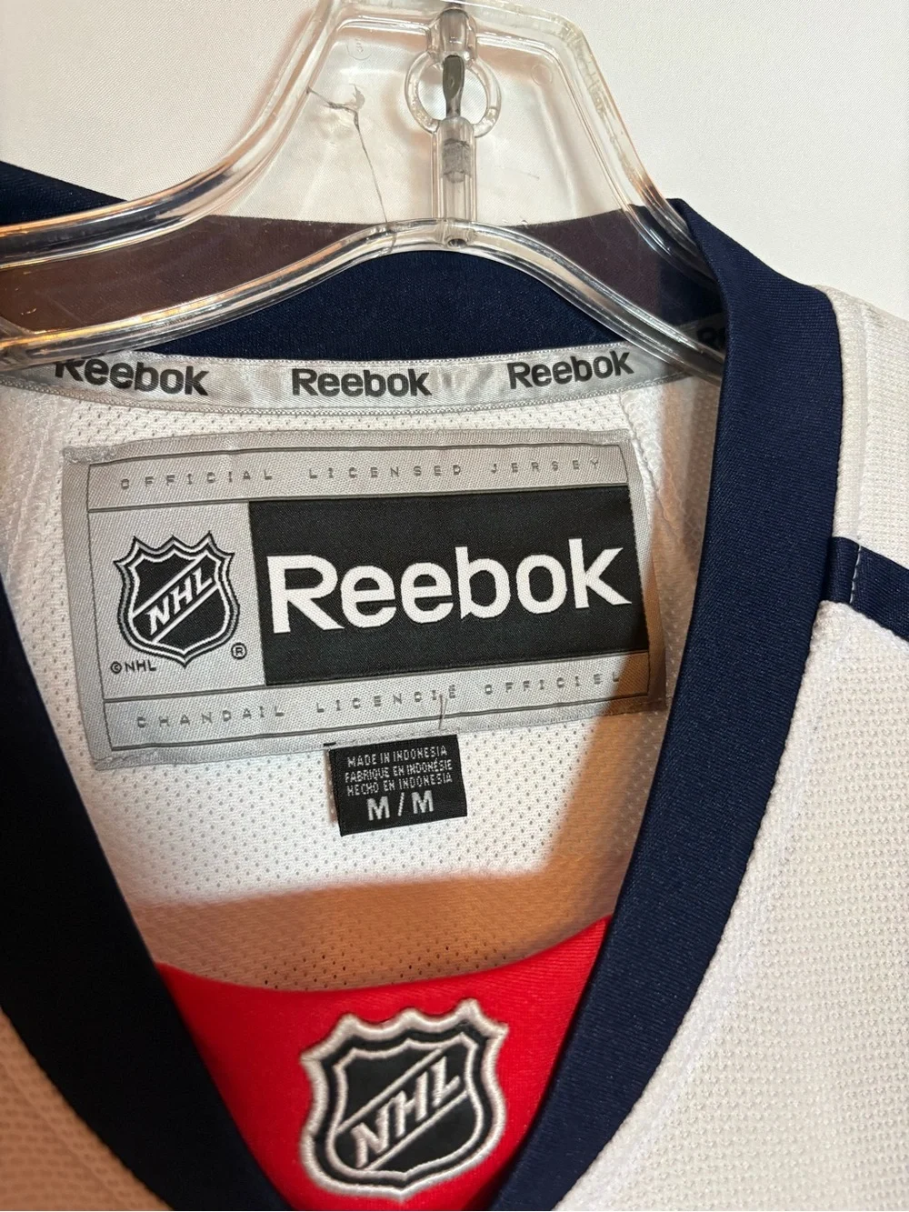 Reebok Washington Capitals #8 Ovechkin White Away Hockey Jersey Size Medium